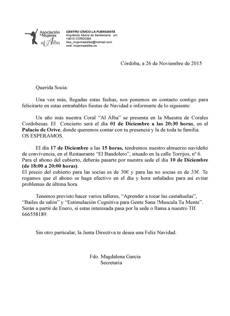 Carta Navidad 2015