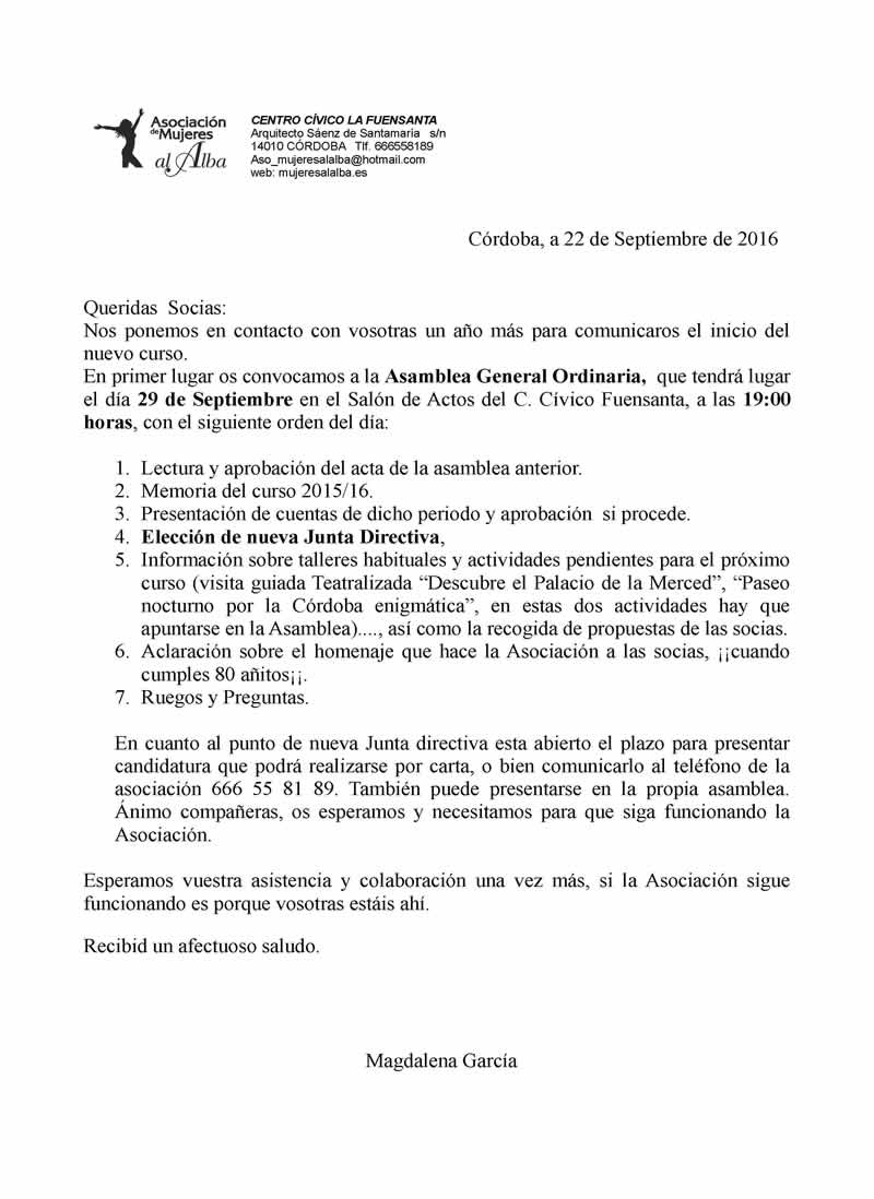 Carta septiembre 2016